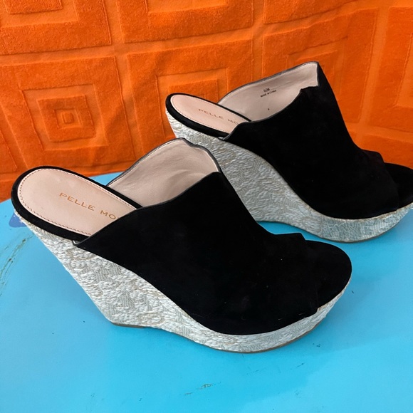 Black suede platform slides - Picture 8 of 8